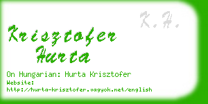 krisztofer hurta business card